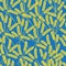 Yellow spikelets. Vector seamless pattern