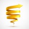 Yellow spiral arrow 3D