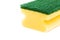 Yellow sponge with green abrasive surface