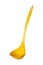 Yellow spoon isolated on white background