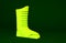 Yellow Sport boxing shoes icon isolated on green background. Wrestling shoes. Minimalism concept. 3d illustration 3D