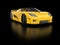 Yellow sportscar with reflection