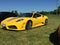 Yellow sporty exotic at a cars and coffee event in Komoka Ontario