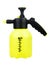 Yellow sprayer with pump on white background