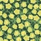 Yellow spring globeflower seamless