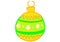 Yellow and Spring Green Christmas Ball