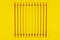 Yellow Steel tubular radiator. 3D illustration