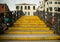 Yellow steps of a bridge near Venetian Ghetto