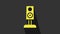 Yellow Stereo speaker icon isolated on grey background. Sound system speakers. Music icon. Musical column speaker bass