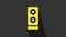 Yellow Stereo speaker icon isolated on grey background. Sound system speakers. Music icon. Musical column speaker bass