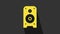 Yellow Stereo speaker icon isolated on grey background. Sound system speakers. Music icon. Musical column speaker bass