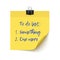 Yellow sticker paper post it checklist