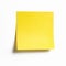 Yellow sticky note with copy space isolated on white background