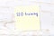 Yellow sticky note with handwritten text seo training