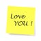Yellow Sticky Note - Love you