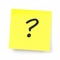 Yellow Sticky Note - Question mark