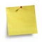 Yellow Sticky Note red pushpin