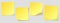 Yellow sticky notes. Realistic square paper reminders with shadow. Notepaper page for message or project
