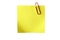 Yellow sticky post it note postit notes postits isolated paper blank empty orange red clip pin pad background orange white stickey