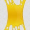 Yellow sticky slime banner with copy space