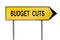 Yellow street concept budget cuts sign