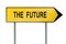 Yellow street concept future sign