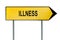 Yellow street concept illness sign