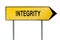 Yellow street concept integrity sign