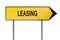 Yellow street concept leasing sign