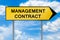 Yellow street concept management contract sign