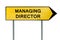 Yellow street concept managing director sign
