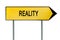 Yellow street concept reality sign