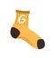 Yellow stylish sock