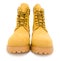 Yellow suede boots