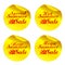 Yellow summer sale stickers special,hot,new,mega with sun symbo