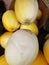 Yellow summer squash in baskets.