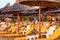 Yellow Sunbeds on the Beach with Umbrellas - Nea Vrasna, Greece