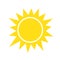 Yellow sunshine logo or icon