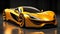 Yellow Super Car: A Stunning Rendered Still Life With Dramatic Lighting