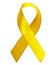 Yellow Support the Troops Ribbon isolated on white background