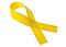 Yellow Support the Troops Ribbon isolated on white background