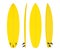 Yellow Surfboard Isolated