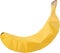 Yellow sweet banana illustration isolated on white, low poly