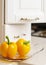 Yellow sweet pepper on kitchen\'s table