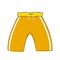 Yellow swimming trunks hand drawn for summer vacations