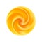 Yellow swirl background. Abstract orange swirl