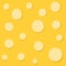 Yellow swiss cheeze texture, background, vector illustration