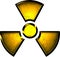 Yellow symbol of radiation