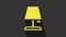 Yellow Table lamp icon isolated on grey background. 4K Video motion graphic animation