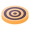 Yellow target icon, isometric style